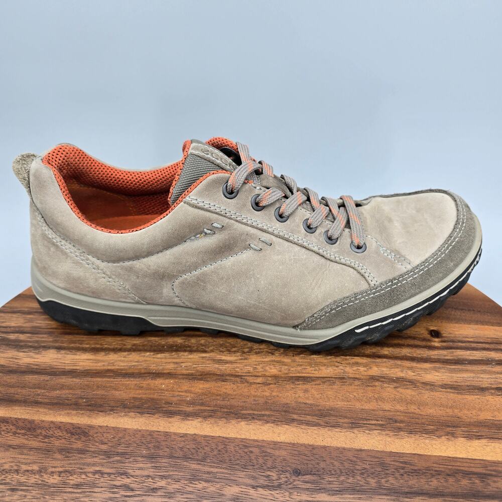 Ecco Shoes Men's 10 44 Beige Leather Vermont Lace Up Low Top Casual Sneakers